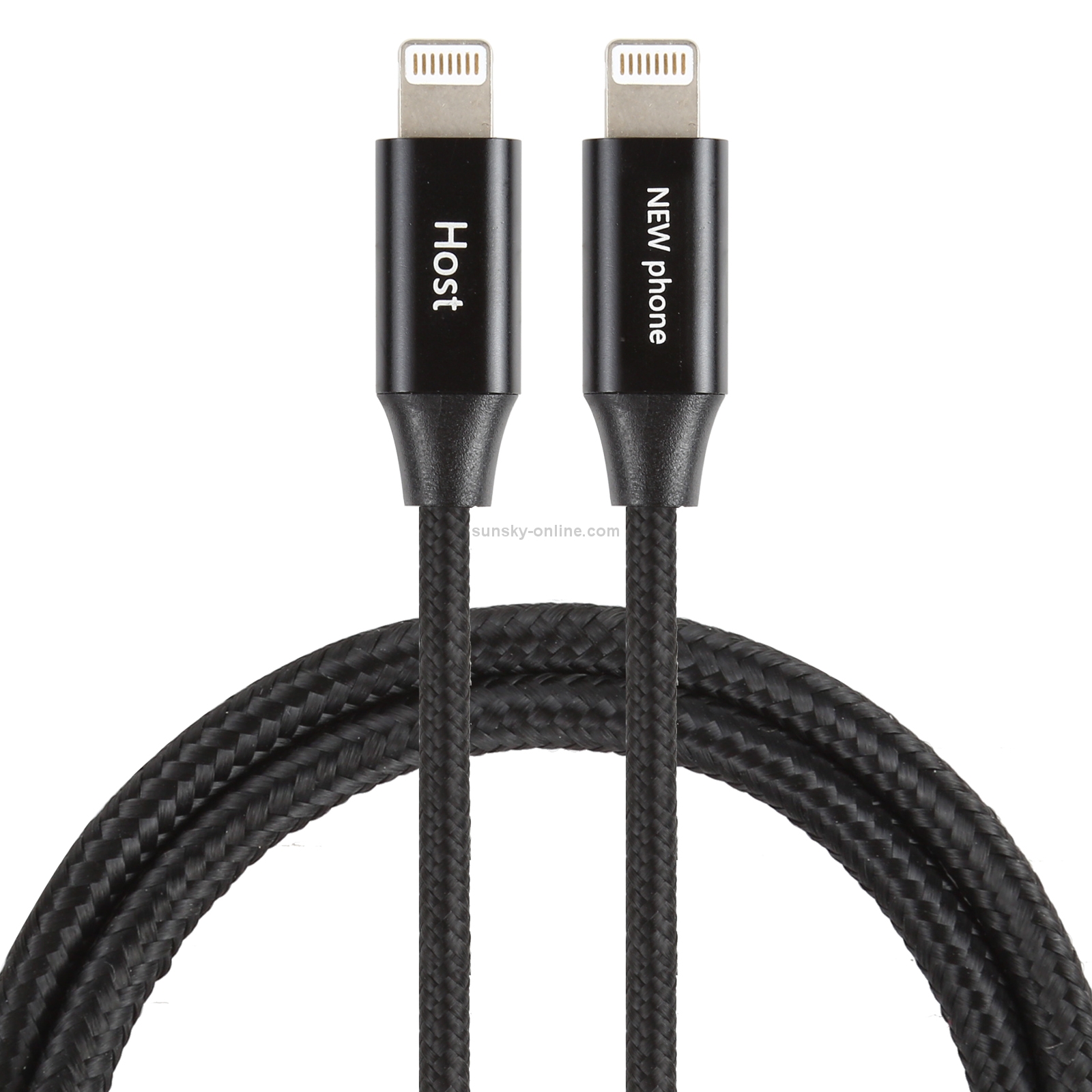 5V 2A 8 Pin Male to 8 Pin Male Braided Data Cable 5V 2A 8 Pin Male to 8 Pin Male Braided Data Cable