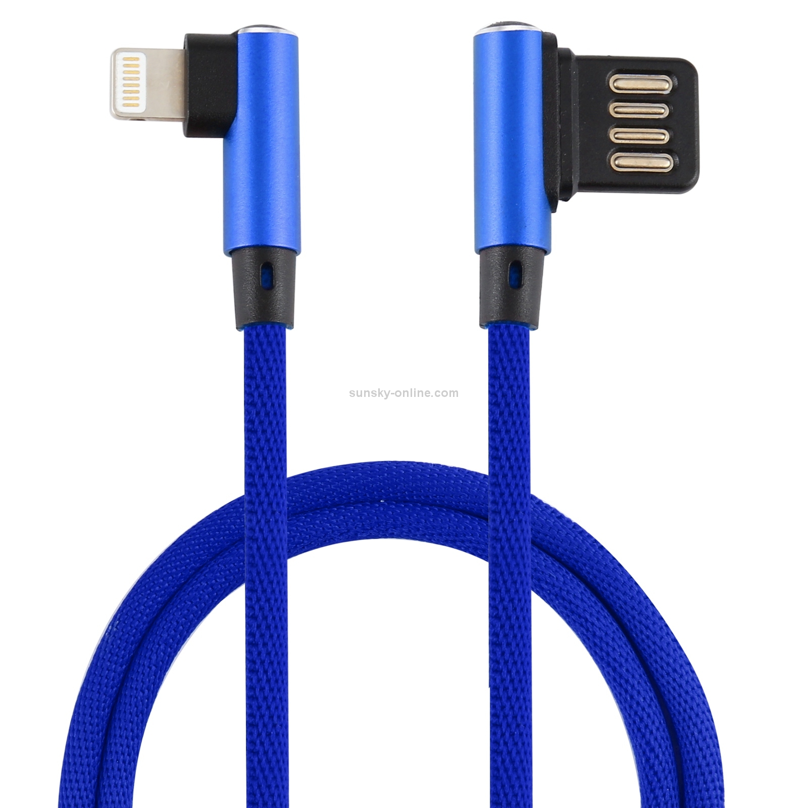 2A USB Elbow to 8 Pin Elbow Braided Data Cable, Cable Length: 1m(Blue) 2A USB Elbow to 8 Pin Elbow Braided Data Cable, Cable Length: 1m(Blue)