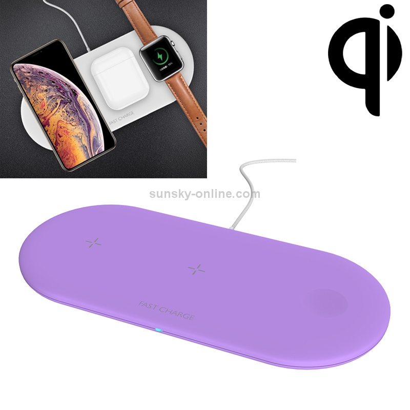 OJD-48 3 in 1 Quick Wireless Charger for iPhone, Apple Watch, AirPods (Purple) OJD-48 3 in 1 Quick Wireless Charger for iPhone, Apple Watch, AirPods (Purple)