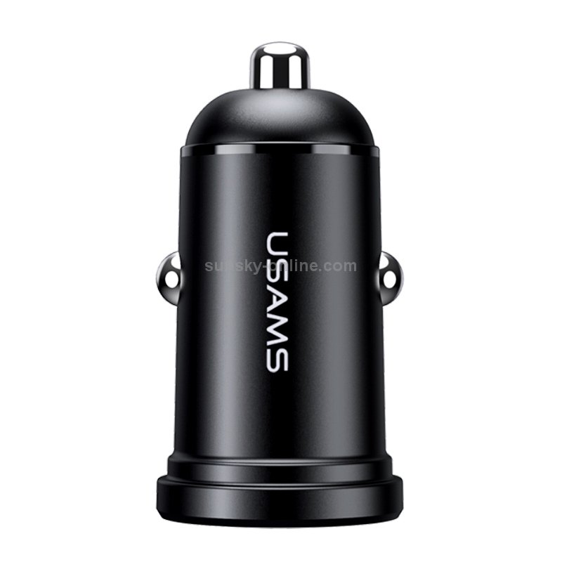 USAMS US-CC114 C20 2.4A Mini Dual USB Car Charger (Black) USAMS US-CC114 C20 2.4A Mini Dual USB Car Charger (Black)