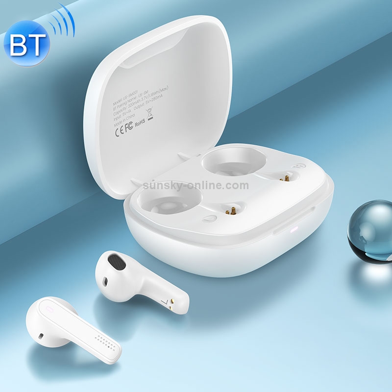USAMS USAMS-SM001 Bluetooth 5.0 SM Series Mini TWS Binaural Wireless Bluetooth Earphone(White) USAMS USAMS-SM001 Bluetooth 5.0 SM Series Mini TWS Binaural Wireless Bluetooth Earphone(White)