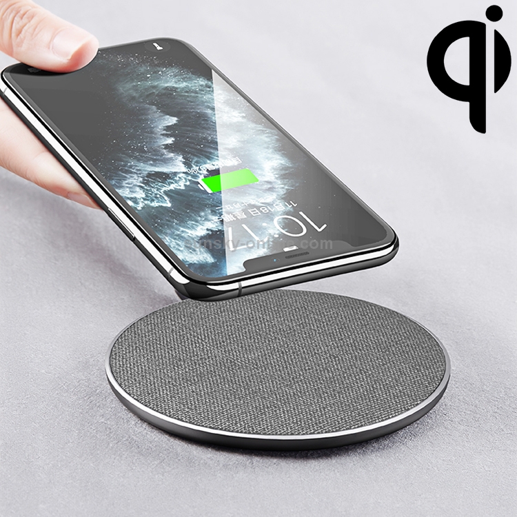 REMAX RP-W16 June Series 10W Max Qi Standard Cloth Texture Wireless Charger (Silver) REMAX RP-W16 June Series 10W Max Qi Standard Cloth Texture Wireless Charger (Silver)