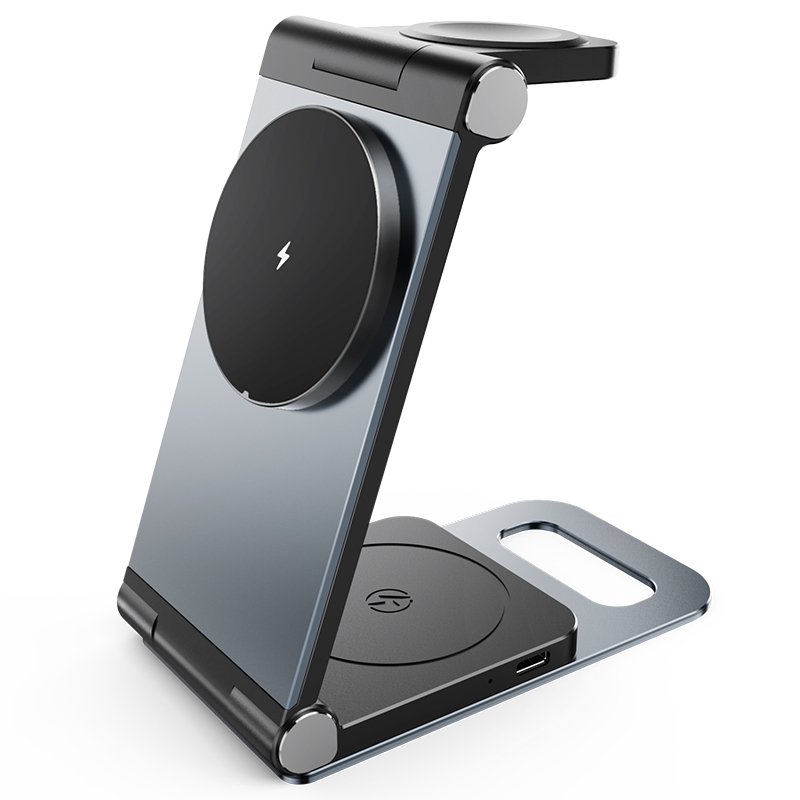iFORCE T9 15W 3 in 1 Desktop Foldable Multi-Function Stand Magsafe Wireless Charger (Dark Gray) iFORCE T9 15W 3 in 1 Desktop Foldable Multi-Function Stand Magsafe Wireless Charger (Dark Gray)