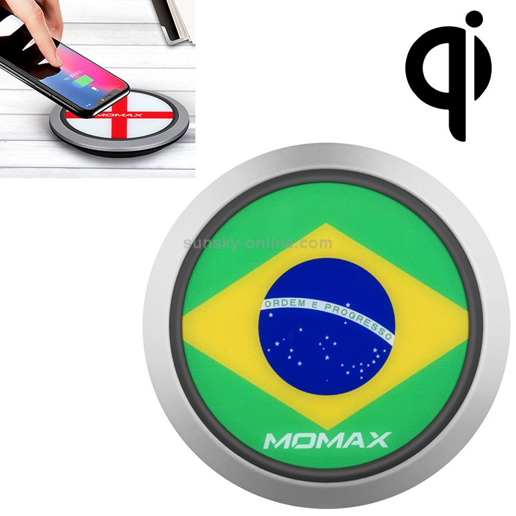 Momax Brazil Pattern Creative Qi Standard Fast Charging Wireless Charger Momax Brazil Pattern Creative Qi Standard Fast Charging Wireless Charger