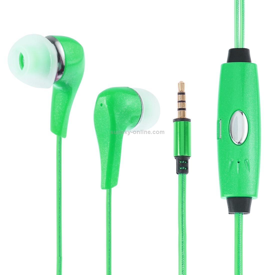 1m 3.5mm Plug Universal Stereo Visible EL Flowing Light Earphones with Mic (Green) 1m 3.5mm Plug Universal Stereo Visible EL Flowing Light Earphones with Mic (Green)