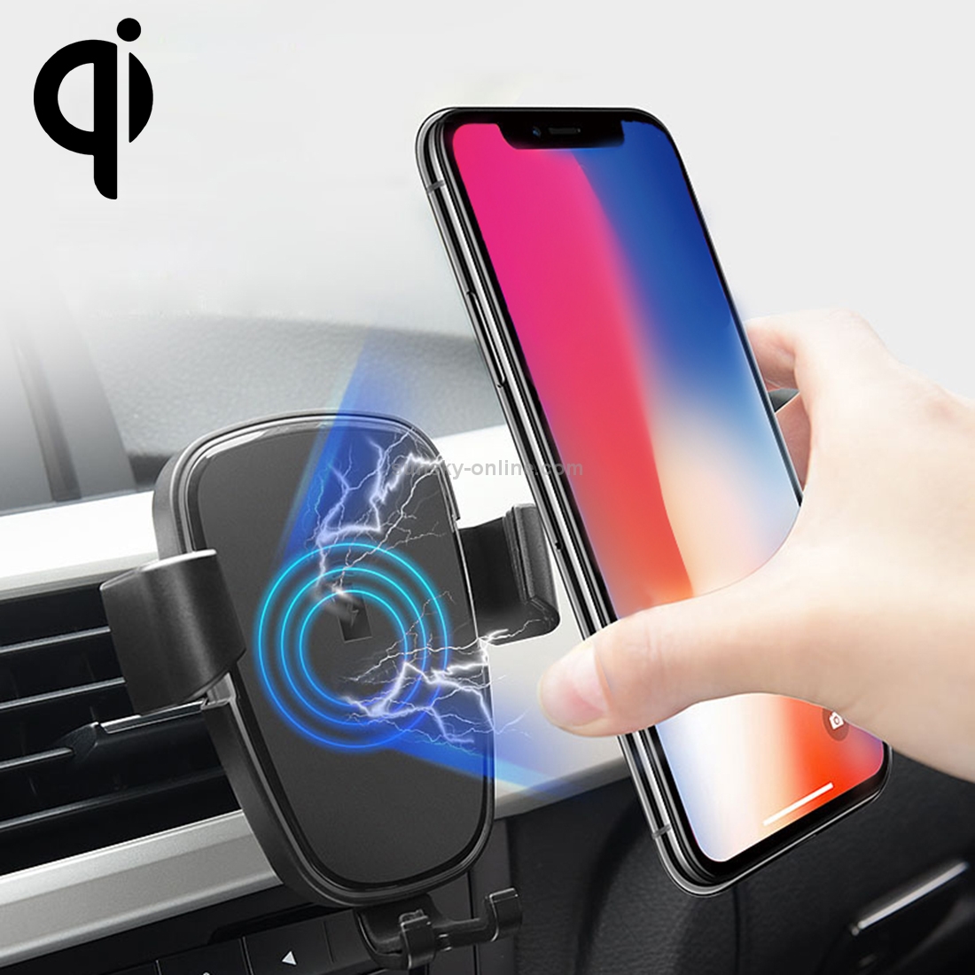 HAMTOD Air Outlet Mount Phone Holder Cradle 5-10W Fast Charging Wireless Car Charger HAMTOD Air Outlet Mount Phone Holder Cradle 5-10W Fast Charging Wireless Car Charger