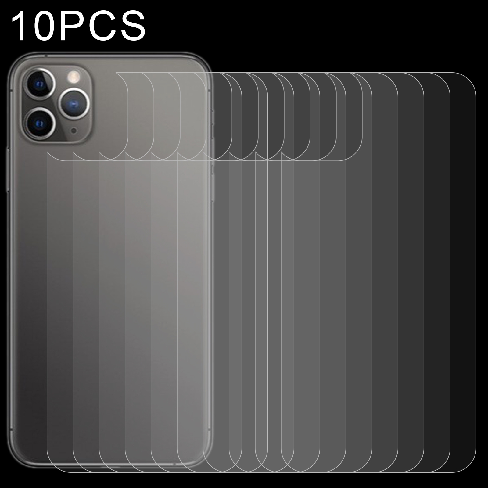 10 PCS For iPhone 11 Pro Max 9H 2.5D Half - Screen Transparent Mobile Phone Tempered Glass Film Back Film 10 PCS For iPhone 11 Pro Max 9H 2.5D Half - Screen Transparent Mobile Phone Tempered Glass Film Back Film