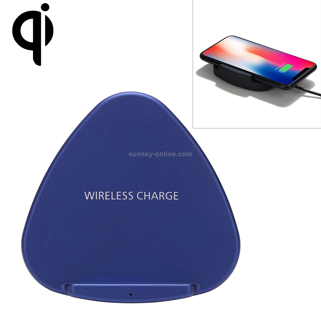 QK11 10W ABS + PC Fast Charging Qi Wireless Charger Pad(Blue) QK11 10W ABS + PC Fast Charging Qi Wireless Charger Pad(Blue)