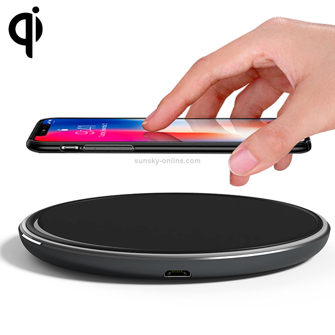 HAMTOD P6 Round 10W Fast Charging Qi Wireless Charger Pad with Indicator Light HAMTOD P6 Round 10W Fast Charging Qi Wireless Charger Pad with Indicator Light