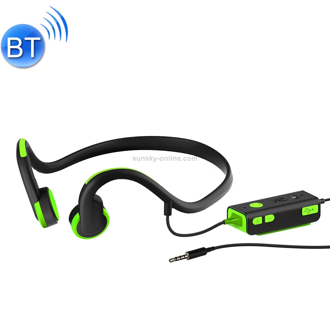 ZH01 Wire Control Bone Conduction 3.5mm Over the Ear Headphone Headset with Mic ZH01 Wire Control Bone Conduction 3.5mm Over the Ear Headphone Headset with Mic