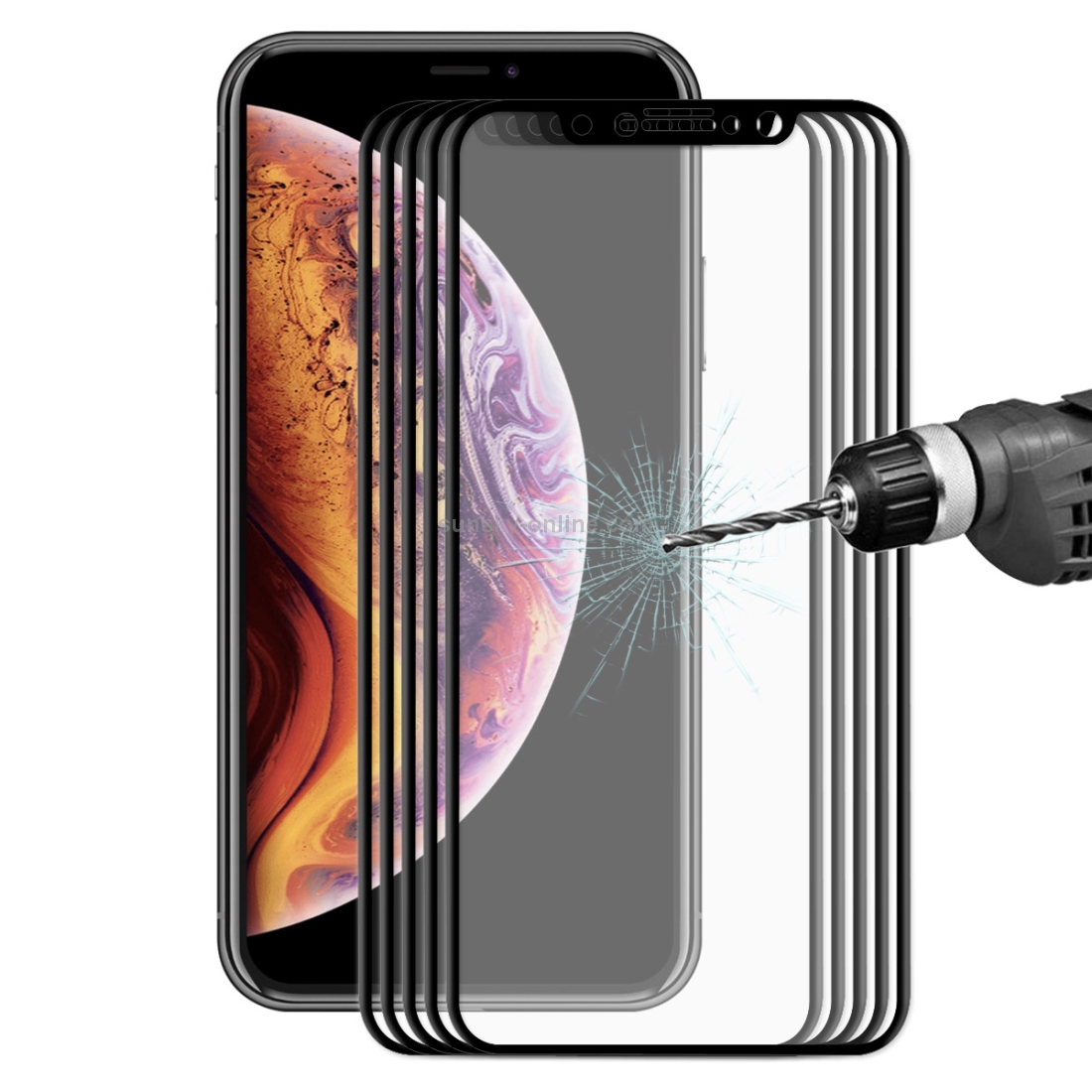 For iPhone X / XS 5pcs ENKAY Hat-Prince 0.2mm 9H 3D Full Screen Carbon Fiber Tempered Glass Film(Black) For iPhone X / XS 5pcs ENKAY Hat-Prince 0.2mm 9H 3D Full Screen Carbon Fiber Tempered Glass Film(Black)