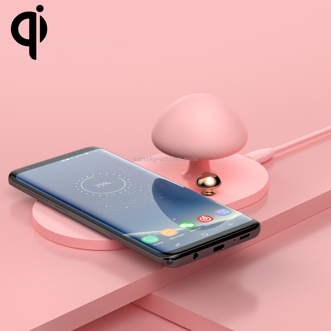 Baseus Desktop 10W Max Wireless Charger Pad with Mushroom Night Light Baseus Desktop 10W Max Wireless Charger Pad with Mushroom Night Light