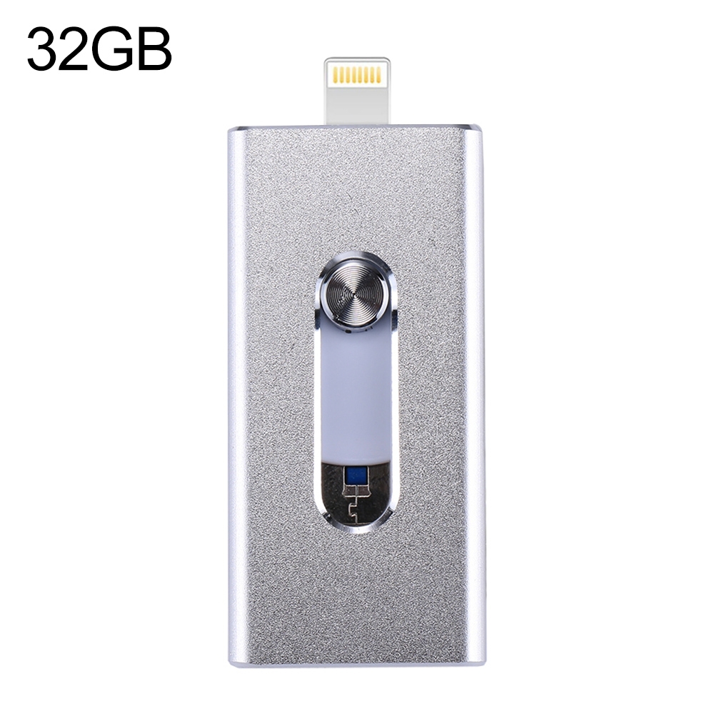 RQW-02 3 in 1 USB 2.0 & 8 Pin & Micro USB 32GB Flash Drive(Silver) RQW-02 3 in 1 USB 2.0 & 8 Pin & Micro USB 32GB Flash Drive(Silver)