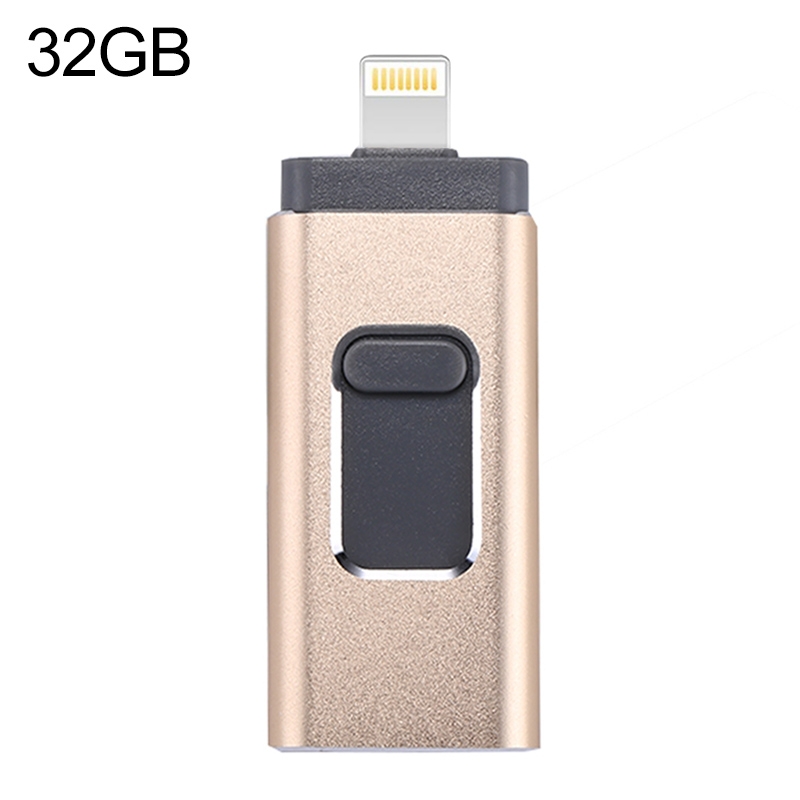 easyflash RQW-01B 3 in 1 USB 2.0 & 8 Pin & Micro USB 32GB Flash Drive(Gold) easyflash RQW-01B 3 in 1 USB 2.0 & 8 Pin & Micro USB 32GB Flash Drive(Gold)
