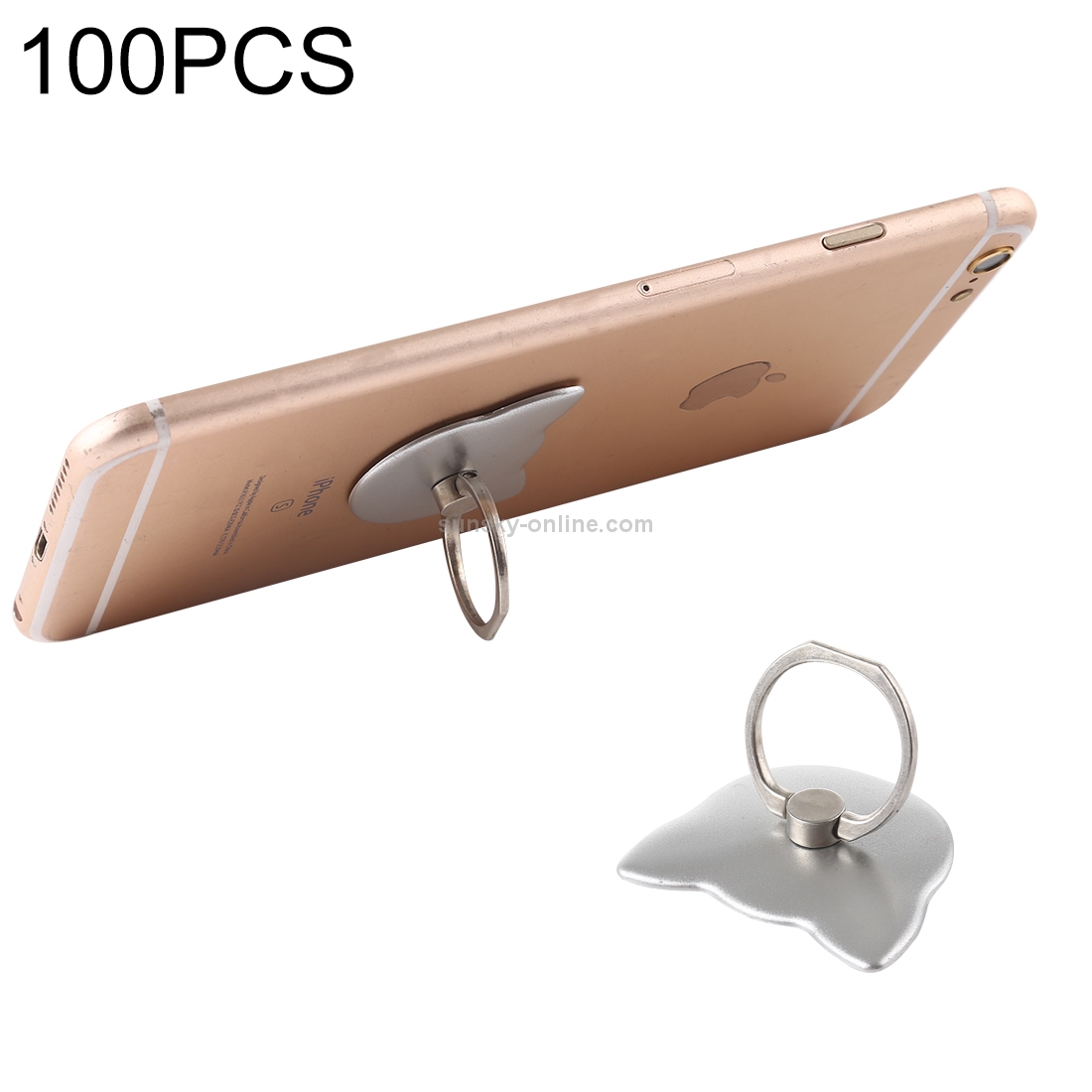 100 PCS Universal Cat Shape 360 Degree Rotatable Ring Stand Holder for Almost All Smartphones(Silver) 100 PCS Universal Cat Shape 360 Degree Rotatable Ring Stand Holder for Almost All Smartphones(Silver)