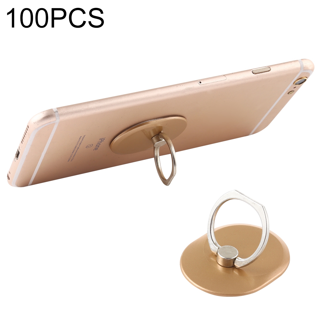 100 PCS Universal Oval Shape 360 Degree Rotatable Ring Stand Holder for Almost All Smartphones(Gold) 100 PCS Universal Oval Shape 360 Degree Rotatable Ring Stand Holder for Almost All Smartphones(Gold)