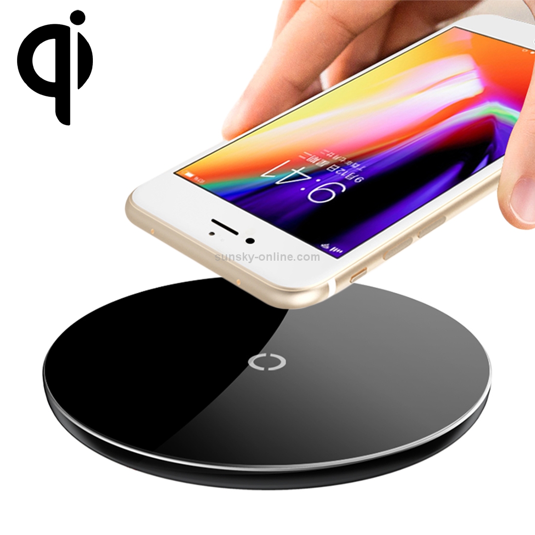 Baseus Aluminium Alloy + Glass 10W Max Qi Wireless Charger Pad with 1.2m 8 Pin Cable(Black) Baseus Aluminium Alloy + Glass 10W Max Qi Wireless Charger Pad with 1.2m 8 Pin Cable(Black)