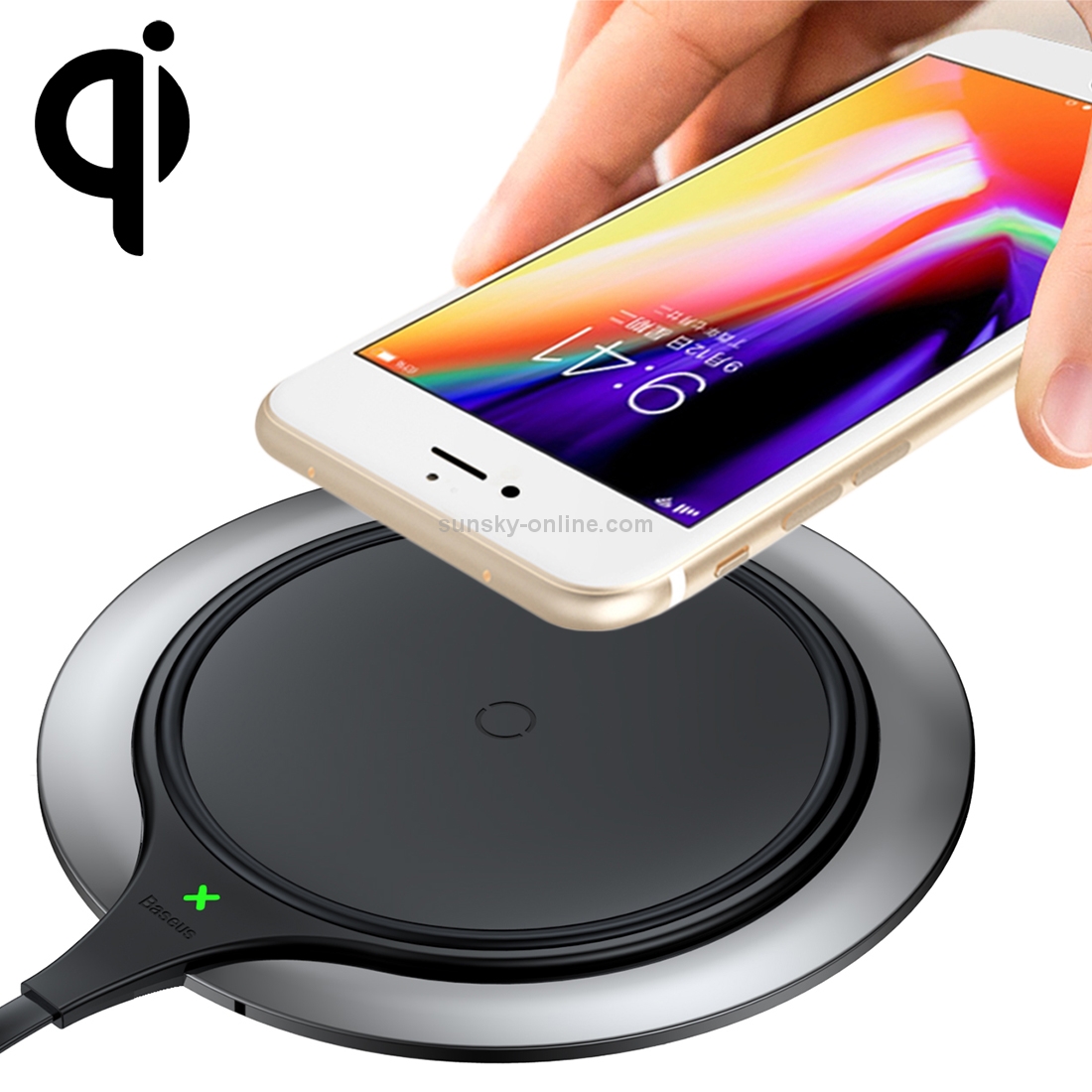 Baseus Zinc Alloy 10W Max Fast Charging Qi Wireless Charger Pad with 1.2m Cable