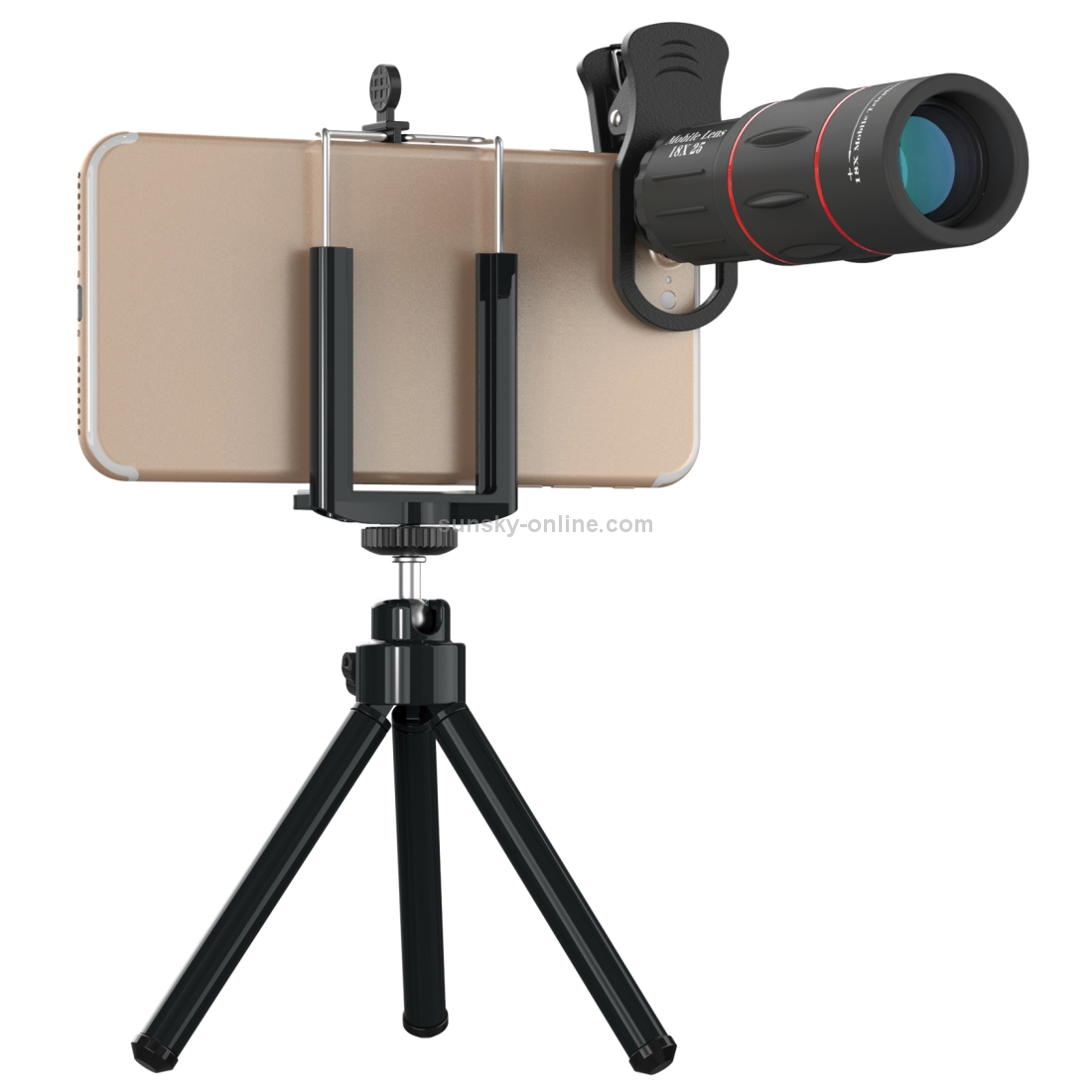 3 in 1 Universal 18X Telephoto Lens + Tripod Mount + Mobile Phone Clip 3 in 1 Universal 18X Telephoto Lens + Tripod Mount + Mobile Phone Clip