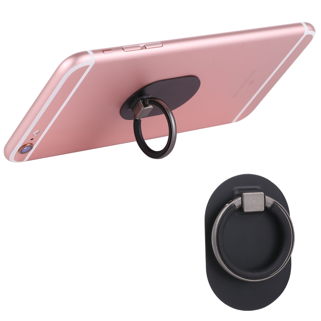 Universal Phone Adhesive Metal Plate 360 Degree Rotation Stand Finger Grip Ring Holder(Black) Universal Phone Adhesive Metal Plate 360 Degree Rotation Stand Finger Grip Ring Holder(Black)