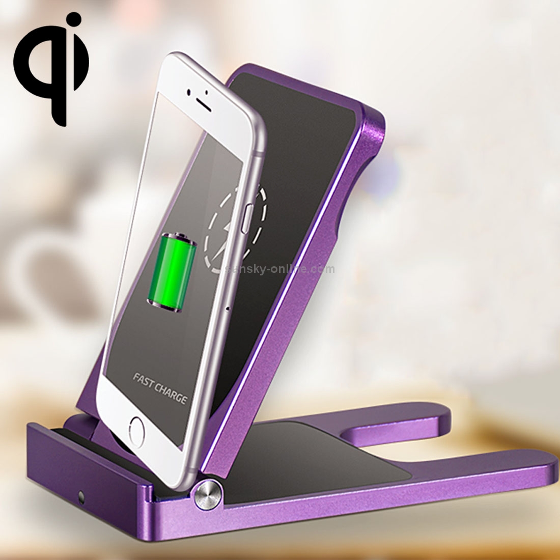 Q6 Desktop Foldable Aluminium Alloy Phone Holder 10W Dual Coils Fast Charging Qi Wireless Charger Q6 Desktop Foldable Aluminium Alloy Phone Holder 10W Dual Coils Fast Charging Qi Wireless Charger