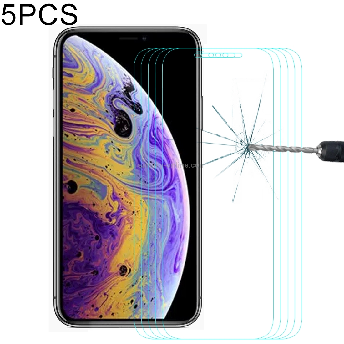 For iPhone 11 Pro / XS / X 5pcs ENKAY Hat-Prince 0.26mm 9H 2.5D Tempered Glass Film For iPhone 11 Pro / XS / X 5pcs ENKAY Hat-Prince 0.26mm 9H 2.5D Tempered Glass Film