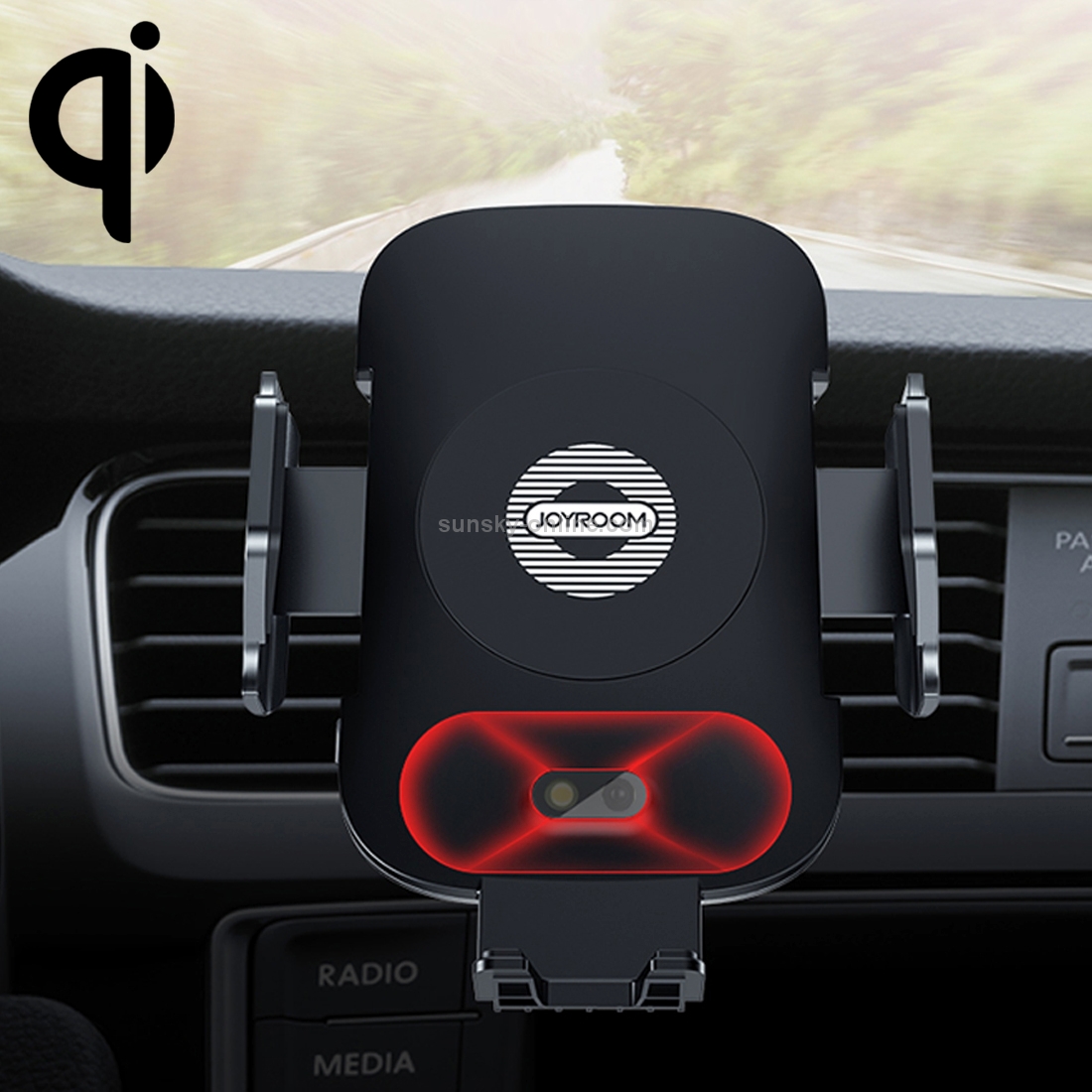 JOYROOM JR-ZS163 CHI Series Qi Standard Wireless Fast Charger Smart Automatic Infrared Sensing Car Air Vent Mount JOYROOM JR-ZS163 CHI Series Qi Standard Wireless Fast Charger Smart Automatic Infrared Sensing Car Air Vent Mount