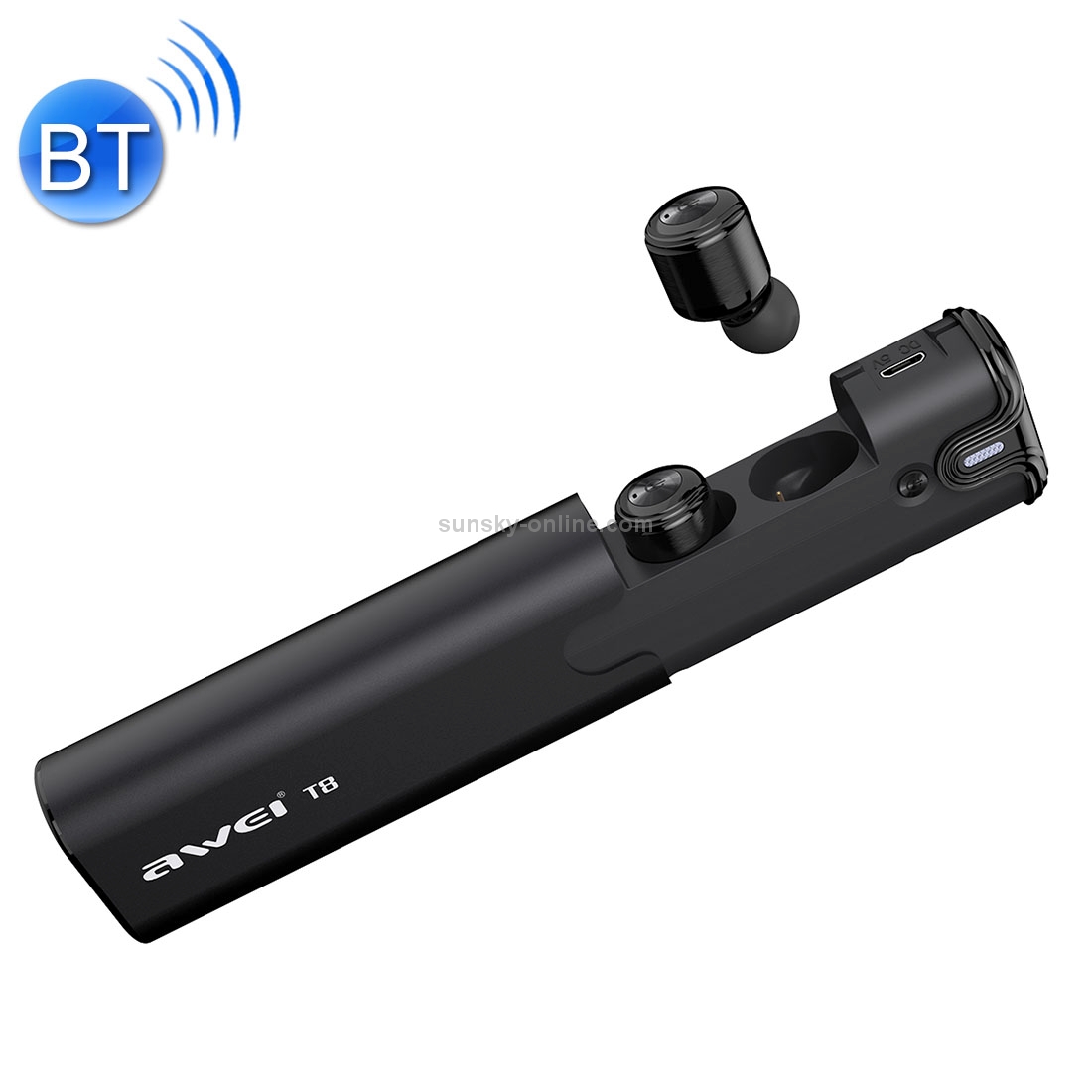 AWEI T8 Mini 2 in 1 Headset Wireless Bluetooth V4.2 In-ear Stereo Earphone with Mic & Charging Dock Case AWEI T8 Mini 2 in 1 Headset Wireless Bluetooth V4.2 In-ear Stereo Earphone with Mic & Charging Dock Case