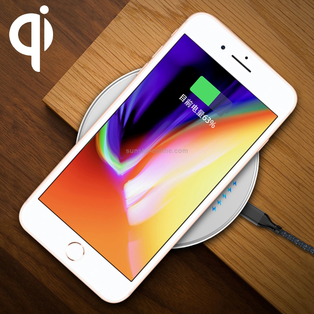 HAMTOD DC 5V 2A 8mm Fast Charging Pad Qi Wireless Charger with Indicator Light HAMTOD DC 5V 2A 8mm Fast Charging Pad Qi Wireless Charger with Indicator Light