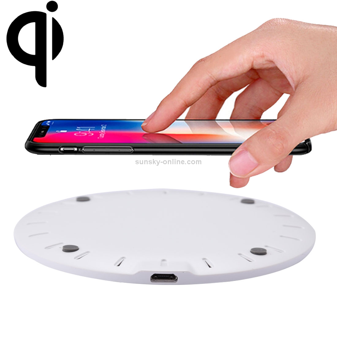 5V 2A Fast Charging Qi Wireless Charger Pad Station with Micro USB Cable(White) 5V 2A Fast Charging Qi Wireless Charger Pad Station with Micro USB Cable(White)