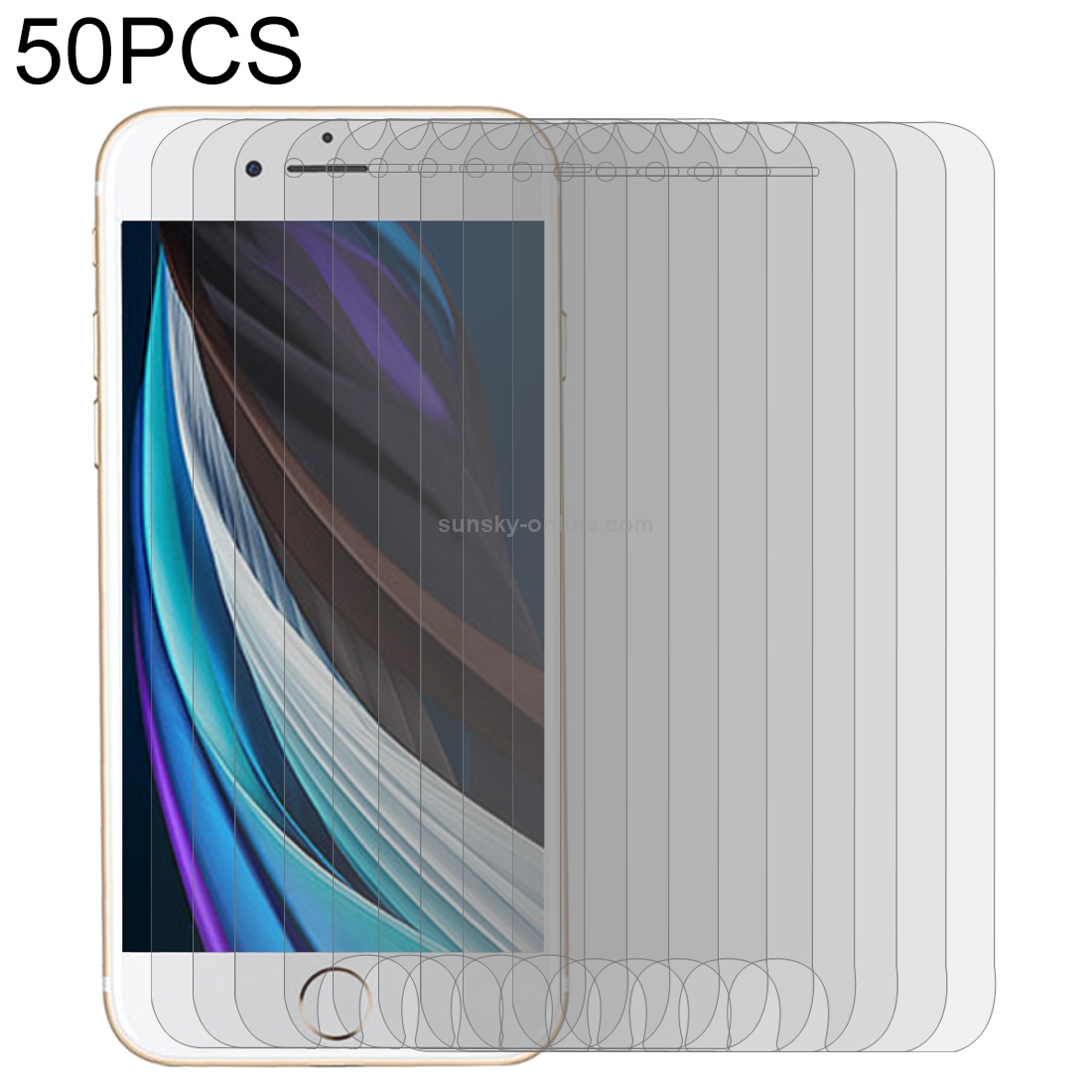 For iPhone SE 2022 / SE 2020 50pcs Large Arc EdgeTempered Glass Film For iPhone SE 2022 / SE 2020 50pcs Large Arc EdgeTempered Glass Film