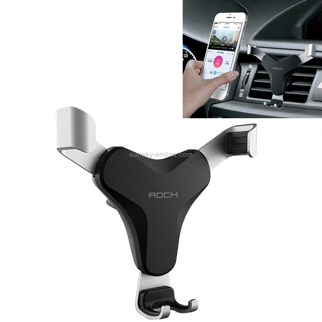 ROCK AutoBot T Shape Metal Universal Car Air Vent Phone Holder Stand Mount ROCK AutoBot T Shape Metal Universal Car Air Vent Phone Holder Stand Mount