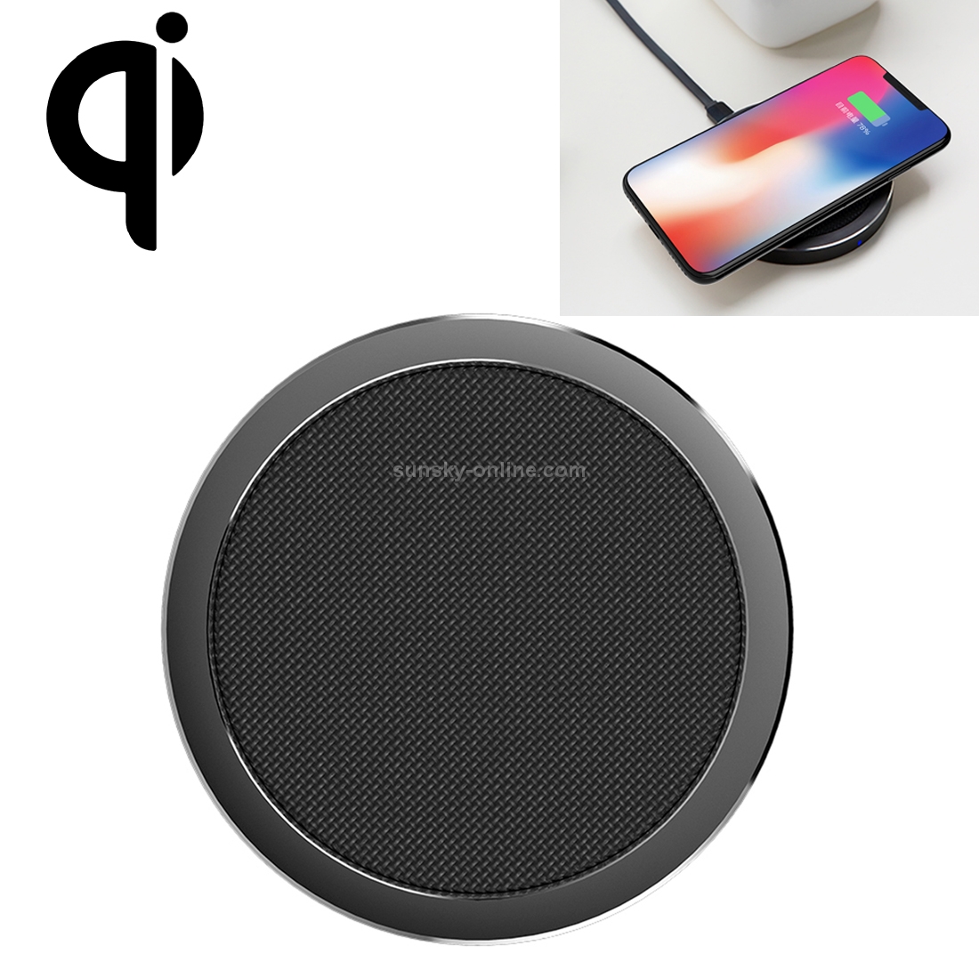 ROCK W4 DC 5V 2A / 9V 1.67A 10W Max Output Qi Standard Quick Wireless Charger