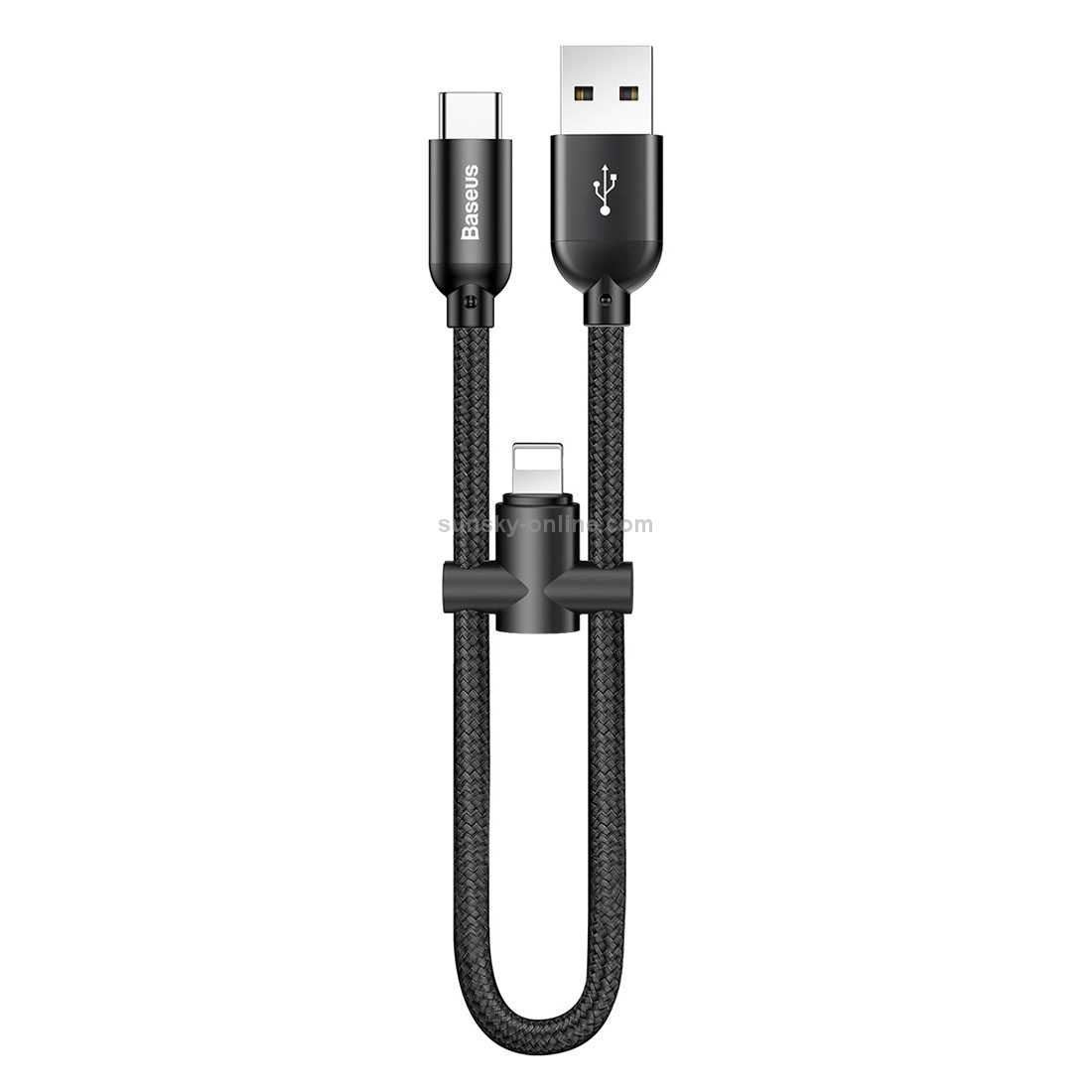 Baseus 23cm 2.4A U Shape USB to USB-C / Type-C with USB-C / Type-C Female to 8Pin Male Connector Data Sync Charge Cable Baseus 23cm 2.4A U Shape USB to USB-C / Type-C with USB-C / Type-C Female to 8Pin Male Connector Data Sync Charge Cable