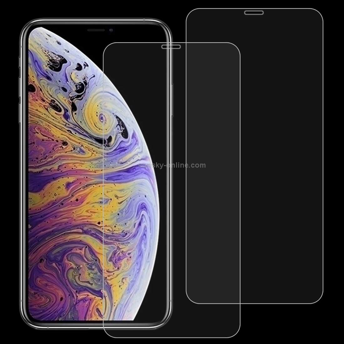 For iPhone XS Max 2pcs 9H 2.5D Tempered Glass Film For iPhone XS Max 2pcs 9H 2.5D Tempered Glass Film