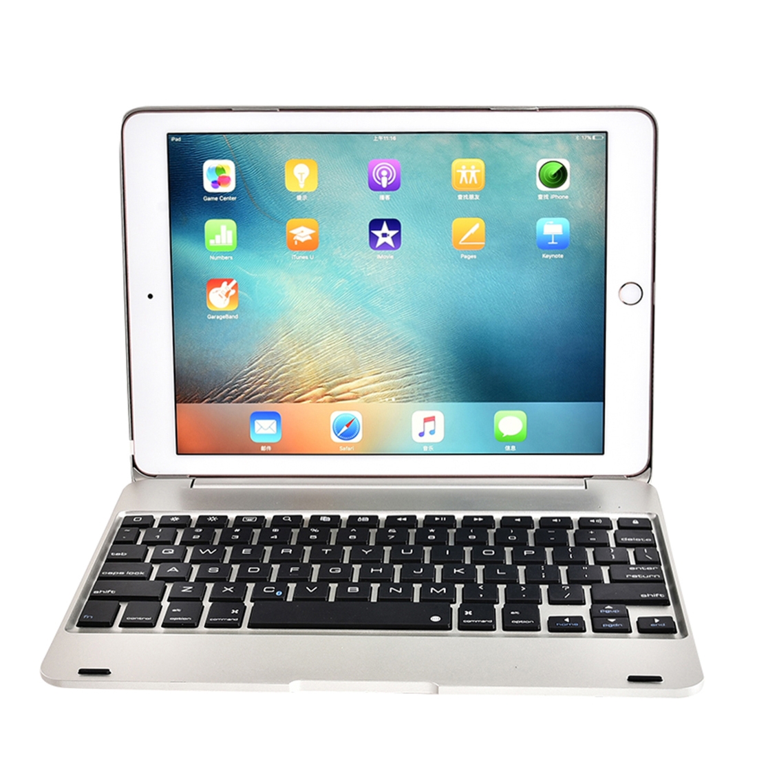 For iPad Pro 9.7 inch / iPAD Air 2 Horizontal Flip Tablet Case + Bluetooth Keyboard(Silver) For iPad Pro 9.7 inch / iPAD Air 2 Horizontal Flip Tablet Case + Bluetooth Keyboard(Silver)