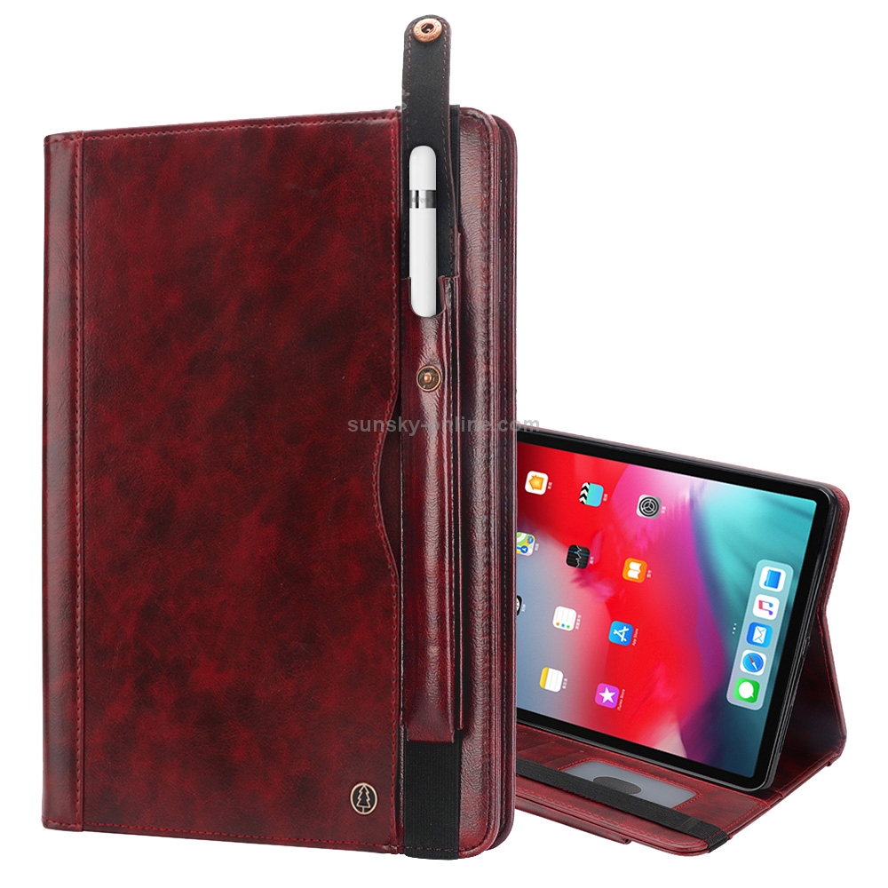 Crazy Horse Texture Horizontal Flip Leather Case for iPad Pro 12.9 (2018), with Card Slots & Pen Slot & Holder & Wallet(Wine Red) Crazy Horse Texture Horizontal Flip Leather Case for iPad Pro 12.9 (2018), with Card Slots & Pen Slot & Holder & Wallet(Wine Red)