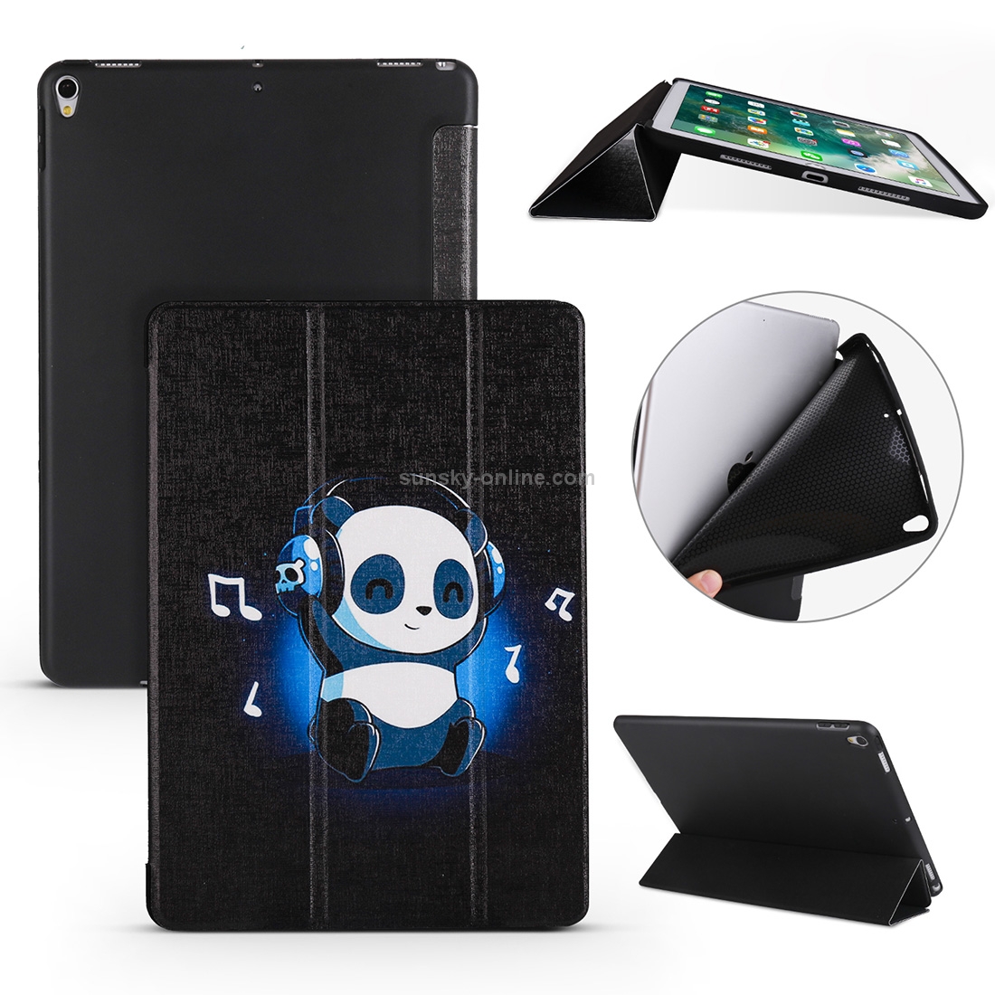 Music Panda Pattern Horizontal Flip PU Leather Case for iPad Air 2019 / Pro 10.5 inch, with Three-folding Holder & Honeycomb TPU Cover Music Panda Pattern Horizontal Flip PU Leather Case for iPad Air 2019 / Pro 10.5 inch, with Three-folding Holder & Honeycomb TPU Cover