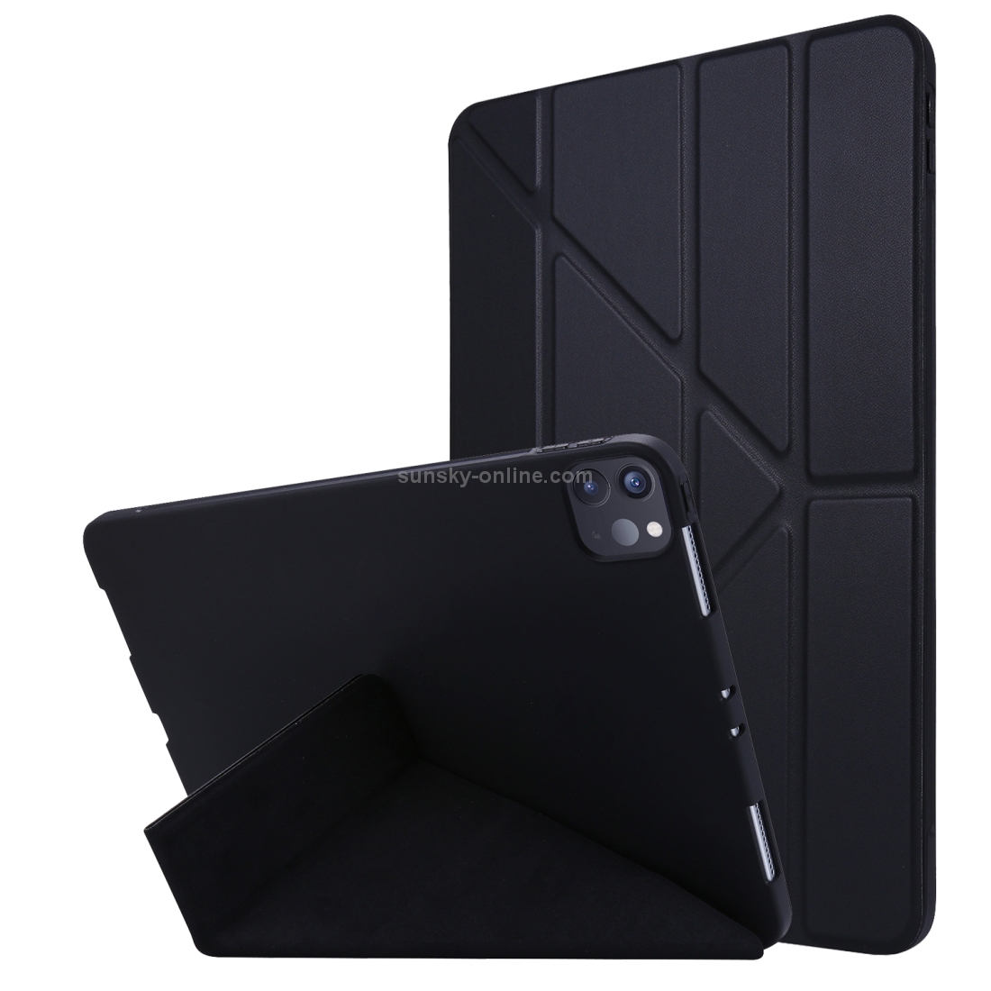 For iPad Pro 11 (2020) TPU Horizontal Deformation Flip Leather Tablet Case with Holder (Black) For iPad Pro 11 (2020) TPU Horizontal Deformation Flip Leather Tablet Case with Holder (Black)