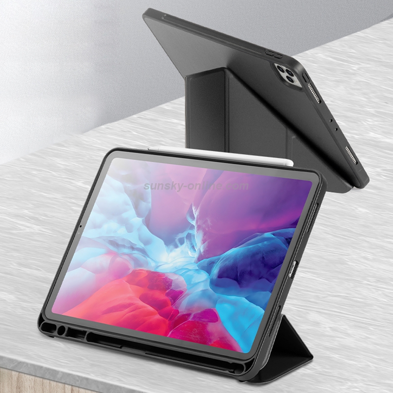 For iPad Pro 12.9 (2020) MOMAX PU+TPU Horizontal Deformation Flip Leather Tablet Case with Holder & Pen Slot (Black) For iPad Pro 12.9 (2020) MOMAX PU+TPU Horizontal Deformation Flip Leather Tablet Case with Holder & Pen Slot (Black)