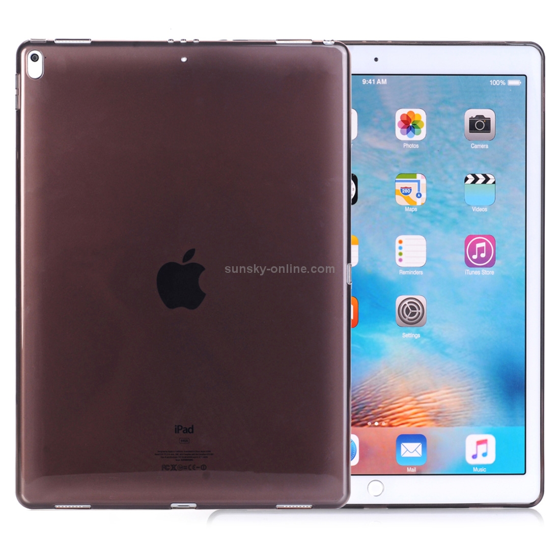 For iPad Pro 12.9 inch (2017) Smooth Surface TPU Case (Grey) For iPad Pro 12.9 inch (2017) Smooth Surface TPU Case (Grey)