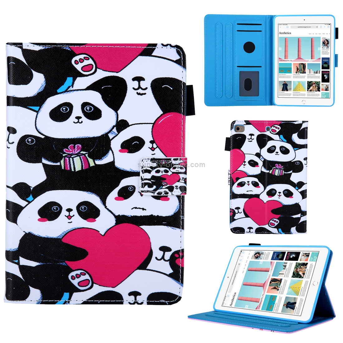 Pandas Pattern Horizontal Flip Leather Case for iPad mini 2019 & 4 & 3 & 2 & 1, with Holder & Card Slot & Sleep / Wake-up Function Pandas Pattern Horizontal Flip Leather Case for iPad mini 2019 & 4 & 3 & 2 & 1, with Holder & Card Slot & Sleep / Wake-up Function