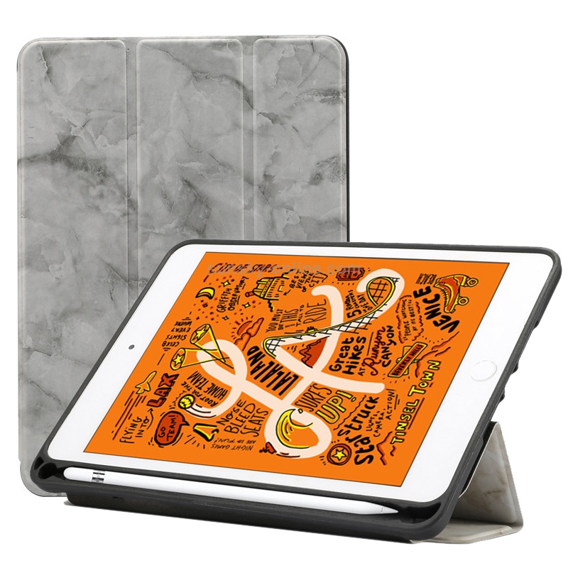 Marble Texture Pattern Horizontal Flip Leather Case for iPad Mini 2019, with Three-folding Holder & Pen Slot & Sleep / Wake-up Function (Grey) Marble Texture Pattern Horizontal Flip Leather Case for iPad Mini 2019, with Three-folding Holder & Pen Slot & Sleep / Wake-up Function (Grey)