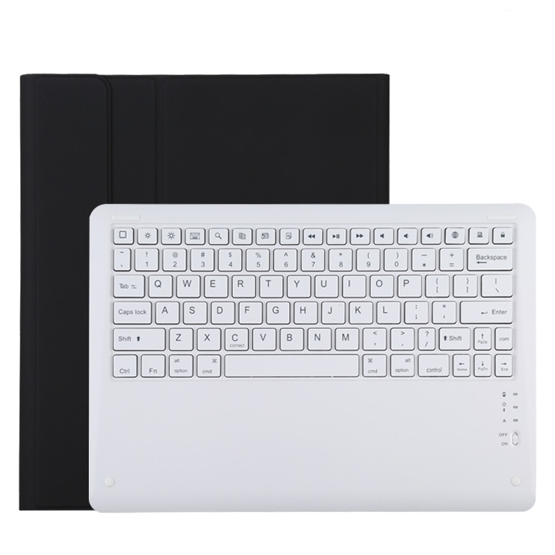 T129 Detachable Bluetooth White Keyboard Microfiber Leather Tablet Case for iPad Pro 12.9 inch (2020), with Holder (Black) T129 Detachable Bluetooth White Keyboard Microfiber Leather Tablet Case for iPad Pro 12.9 inch (2020), with Holder (Black)