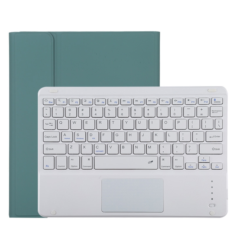 TG11BC Detachable Bluetooth White Keyboard Microfiber Leather Tablet Case for iPad Pro 11 inch (2020), with Touchpad & Pen Slot & Holder (Dark Green) TG11BC Detachable Bluetooth White Keyboard Microfiber Leather Tablet Case for iPad Pro 11 inch (2020), with Touchpad & Pen Slot & Holder (Dark Green)