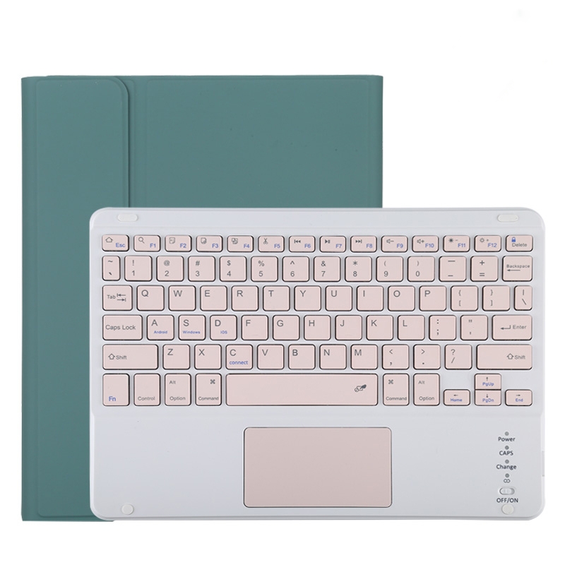 TG11BC Detachable Bluetooth Pink Keyboard Microfiber Leather Tablet Case for iPad Pro 11 inch (2020), with Touchpad & Pen Slot & Holder (Dark Green) TG11BC Detachable Bluetooth Pink Keyboard Microfiber Leather Tablet Case for iPad Pro 11 inch (2020), with Touchpad & Pen Slot & Holder (Dark Green)