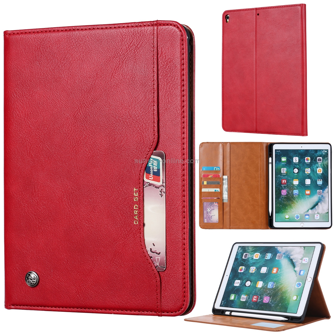 Knead Skin Texture Horizontal Flip Leather Case for iPad Air 2019 10.5 inch, with Photo Frame & Holder & Card Slots & Wallet & Pen Slot (Red) Knead Skin Texture Horizontal Flip Leather Case for iPad Air 2019 10.5 inch, with Photo Frame & Holder & Card Slots & Wallet & Pen Slot (Red)