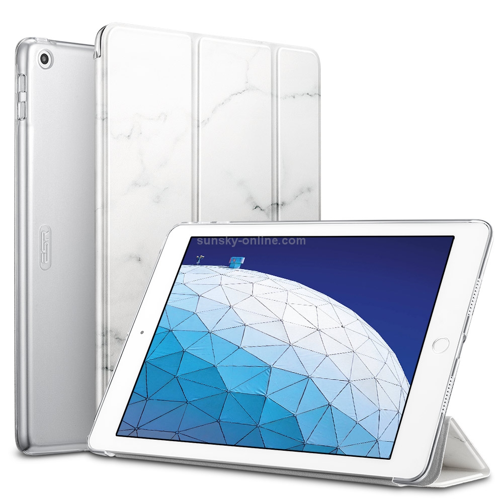 ESR Marble Series PC + PU Leather Case for iPad Air 2019 10.5 inch, with Three-folding & Sleep / Wake-up Function(White) ESR Marble Series PC + PU Leather Case for iPad Air 2019 10.5 inch, with Three-folding & Sleep / Wake-up Function(White)