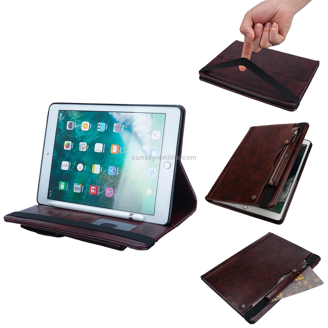 Horizontal Flip Leather Case for iPad Pro 10.5 inch, with Double Card Slots & Pen Slots & Holder & Wallet & Photo Frame(Dark Brown) Horizontal Flip Leather Case for iPad Pro 10.5 inch, with Double Card Slots & Pen Slots & Holder & Wallet & Photo Frame(Dark Brown)