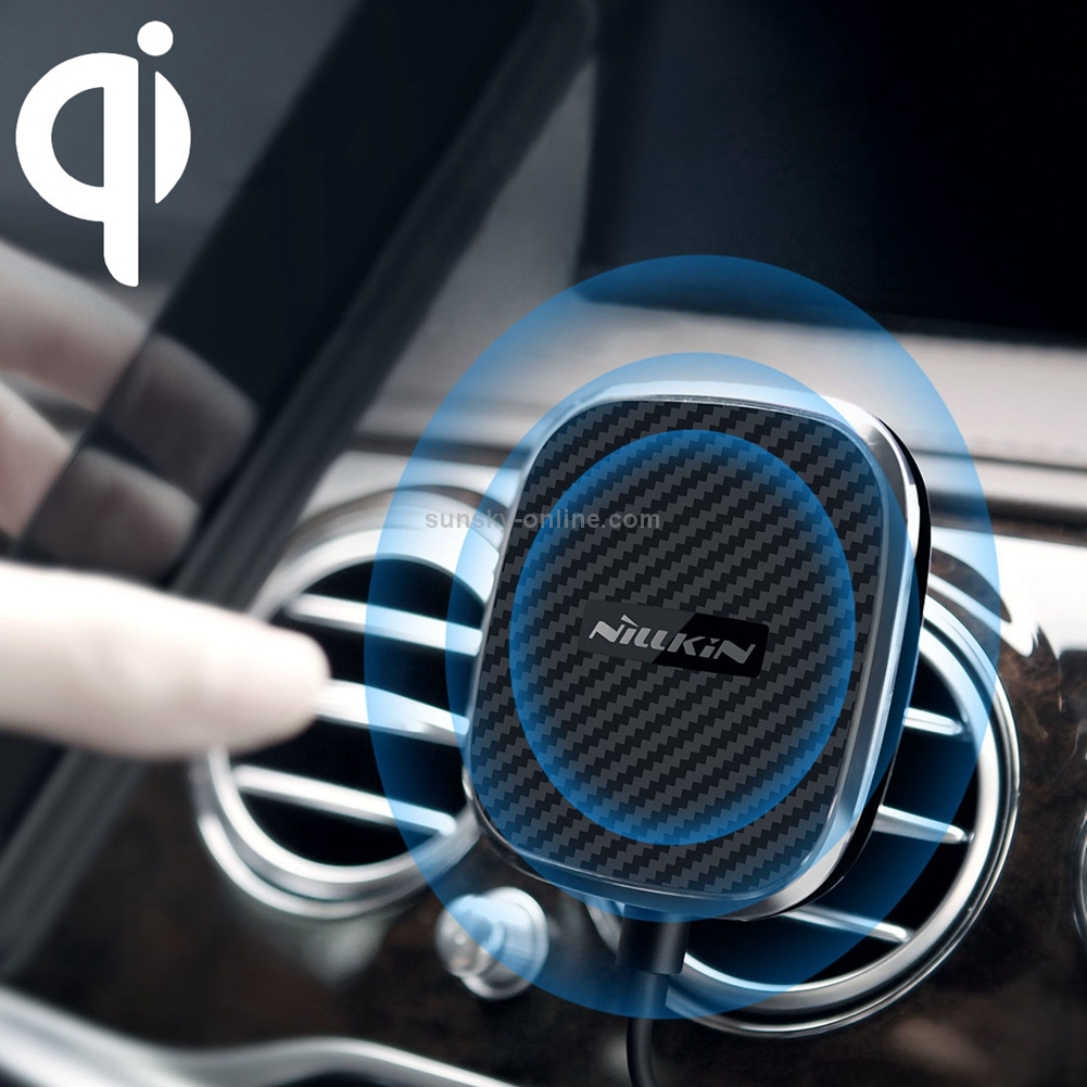 NILLKIN MC027 Car Air Outlet Vent Mount Clamp Holder 10W Fast Charging Qi Magnetic Wireless Charger(Black) NILLKIN MC027 Car Air Outlet Vent Mount Clamp Holder 10W Fast Charging Qi Magnetic Wireless Charger(Black)